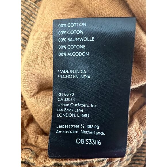 Free People Womens Star Of Wonder Striped Brown Wide-Leg Pants Medium - Picture 8 of 15